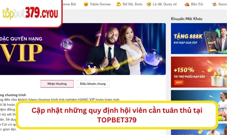 Cập nhật những quy định hội viên cần tuân thủ tại TOPBET379