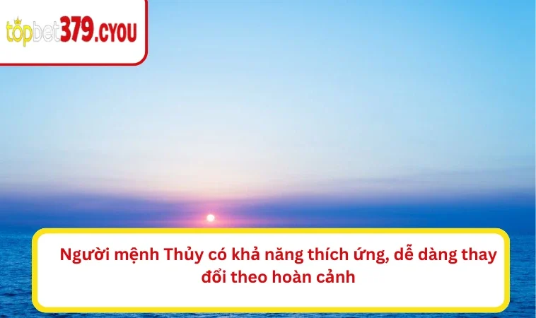 Người mệnh Thủy có khả năng thích ứng, dễ dàng thay đổi theo hoàn cảnh