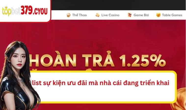 Top list sự kiện ưu đãi mà nhà cái đang triển khai